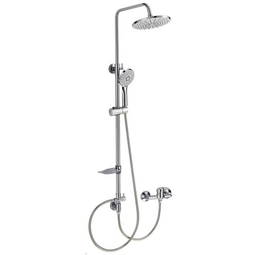 Inter Ceramic usponski tu&amp;scaron; sa tu&amp;scaron; ružom 1f tu&amp;scaron; ručicom 3 f + slavina SS201 ABS hrom 6643 Slike