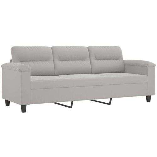  4-dijelni set sofa s jastucima svjetlosivi od mikrovlakana Slike