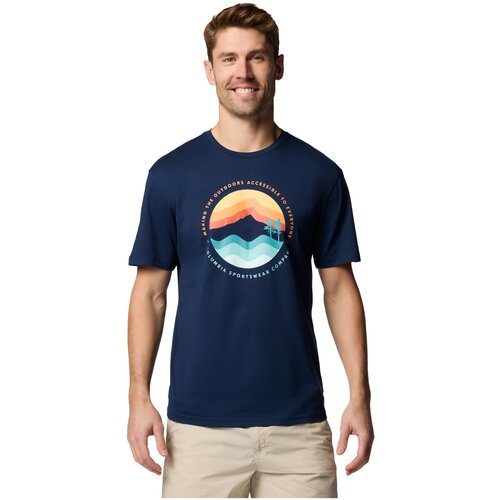 Columbia Majice s kratkimi rokavi Path Lake II Graphic Tee Modra Cene