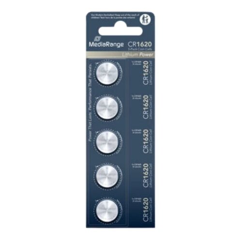  MediaRange Germany baterije CR1620 / 65mAh, 3V - pakovanje 1/5 Slike