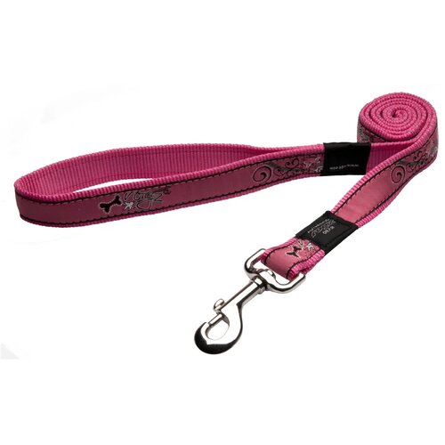 Rogz fancy dress dugi povodac za pse, 1,8 m l — 20 mm / 1.8 m roze kosti Cene