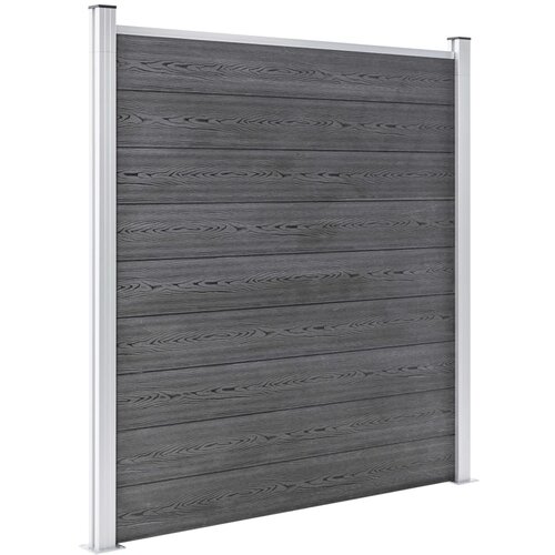  Set WPC ograda 8 kvadratnih + 1 kosa 1484 x 186 cm sivi Slike