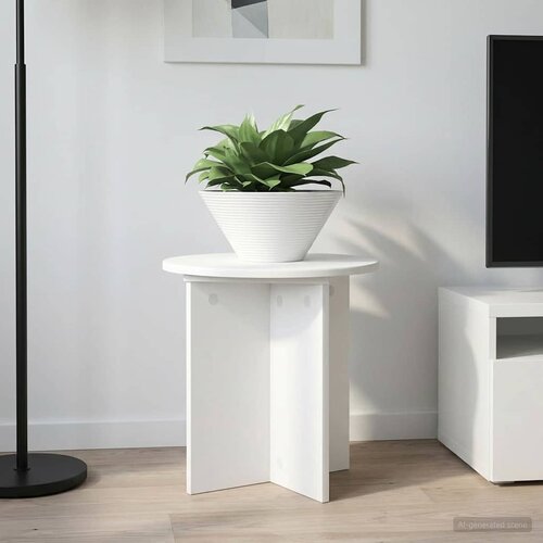  Stalak za biljke 2 pcs Bijela &amp;Oslash;40 x 40 cm Konstruirano drvo Slike