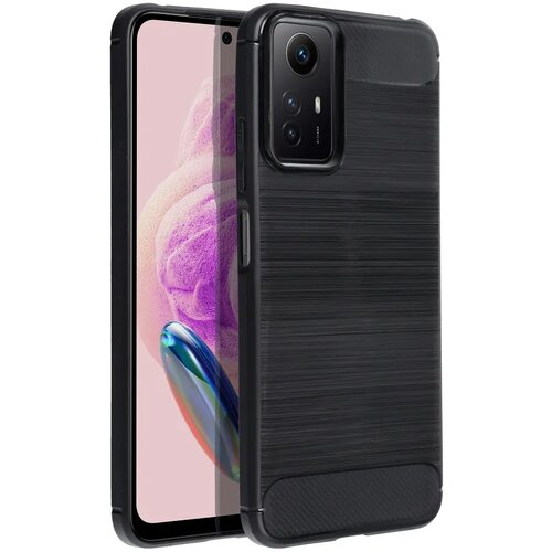  Gumijasti / gel etui Carbon za Xiaomi Redmi Note 12S - črni Slike