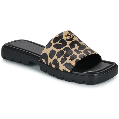 Coach Natikači FLORENCE LEOPARD PRINT SANDAL Večbarvna