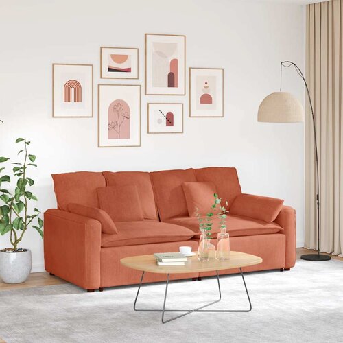  Modularna sofa s jastucima crveno-narančasta Cene