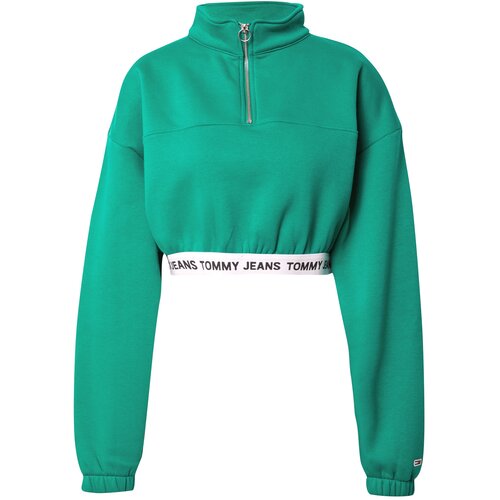 Tommy Jeans Majica žad / črna / bela Slike