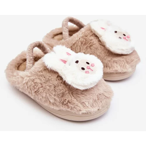 Kesi Children's Furry Slippers Bunny Beige Dicera
