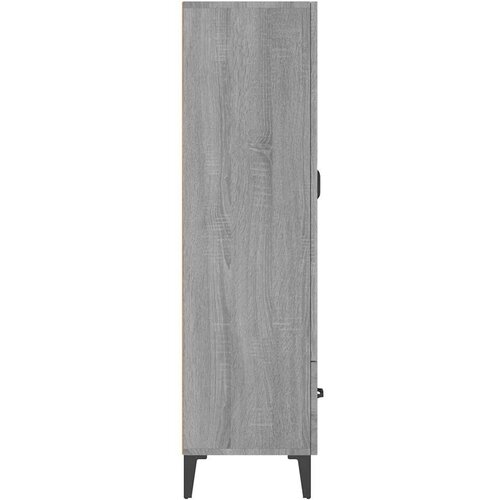  Visoka komoda boja hrasta sonome 70x31x115 cm konstruirano drvo Siva Slike