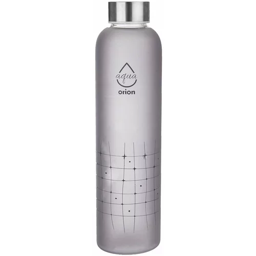 Orion Siva steklena steklenica za vodo 750 ml Mřížka –