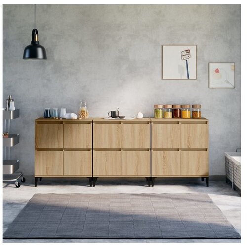  Komoda 3 kom boja hrasta sonome 60x35x70 cm konstruirano drvo Cene