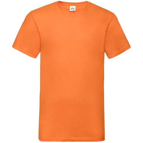 Fruit Of The Loom Pomarańczowa koszulka męska Valueweight V-Neck Cene