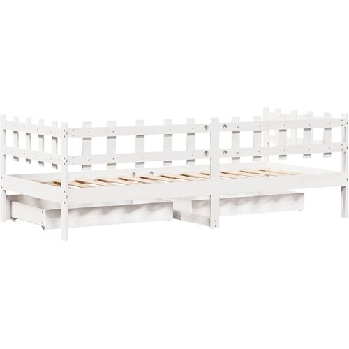  Dnevni krevet s ladicama bez madraca 80x200 cm masivno drvo Slike