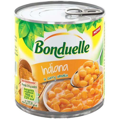 Bonduelle indiana beli pasulj kari sos konzerva 430g Slike