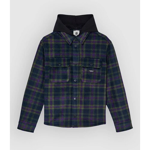 Element Polar Hooded Overshirt Kids Jacket dark slate plaid Cijene