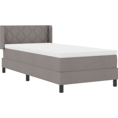  Krevet s boxspringom i madracem Taupe 90x200 cm tkanina Slike