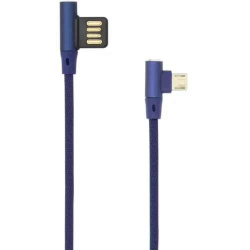 S Box KABEL USB A Muški -> Micro USB Muški 90°, 1.5 m Plavi, (08-usb-micro-90-bl)