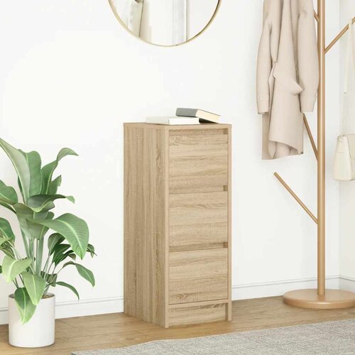 VidaXL Komoda sonoma hrast 29,5x34x76 cm inženirski les Slike