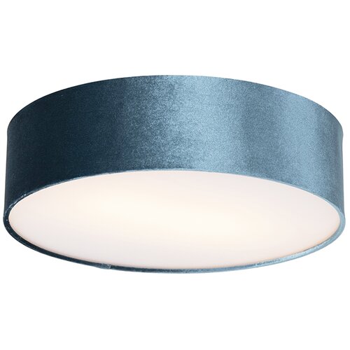 QAZQA Moderna stropna svetilka modra 40 cm - Drum Slike
