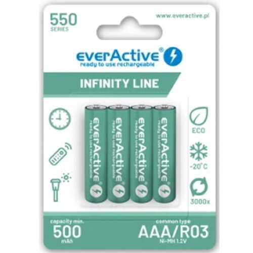 QT Punjive baterije AAA / R03 everActive Ni-MH 550 mAh Cijene