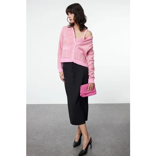 Trendyol Pink Soft Textured Knitwear Cardigan