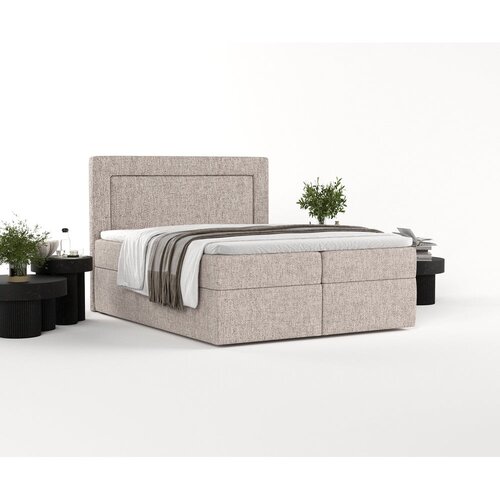 Maison de R&amp;ecirc;ve Svetlo rjava boxspring postelja s prostorom za shranjevanje 180x200 cm Imagine &amp;ndash; Slike