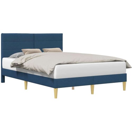  Okvir za krevet s uzglavljem Plava 140 x 190 cm tkanina - Plava 140 x 190 cm Slike
