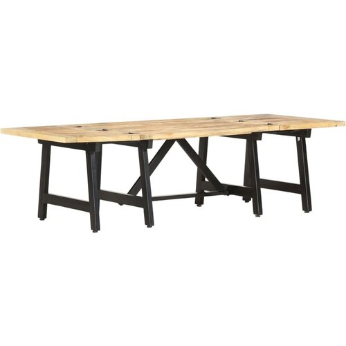 VidaXL Raztegljiva klubska miza 160x70x45 cm trden mangov le Slike