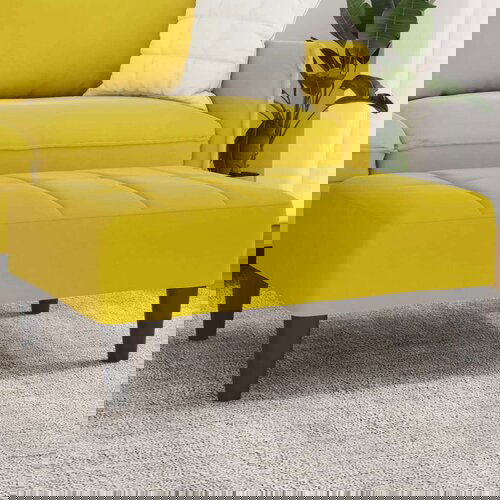  Tabure žuti 77x55x31 cm baršunasti - Žuta 1 Cijene