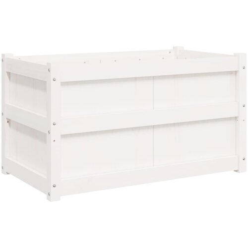  Vrtna sadilica bijela 90x50x50 cm od masivne borovine Slike