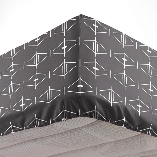 Douceur d int&amp;eacute;rieur Temno siva napenjalna bombažna rjuha 90x190 cm Aristide &amp;ndash; Slike