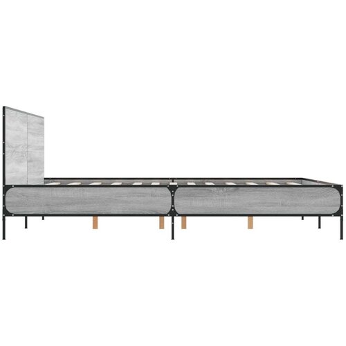  Okvir za krevet boja hrasta 150x200cm konstruirano drvo i metal Slike
