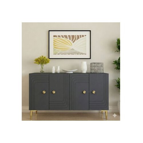 Hanah home konzola lessi 120 anthracite gold Slike