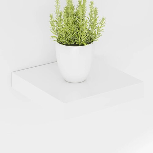  Plutajuće zidne police 4 kom sjajne bijele 23x23,5x3,8 cm MDF Slike
