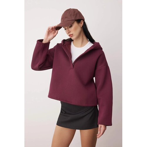 TRENDYOLMILLA ženski duks Twoaw26Sw00060, &amp;scaron;ljivasta-purple Slike