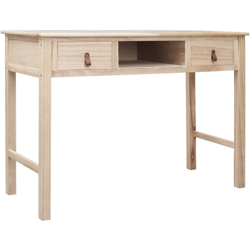 VidaXL Pisalna miza naravna 110x45x76 cm les Slike