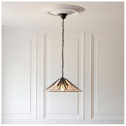 Endon 111922 - Luster na lancu Tiffany ASTORIA 3xE27/10W/230V prečnik 48 cm Cene