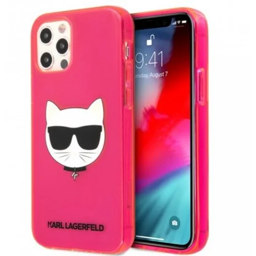 Karl Lagerfeld Klhcp12mchtrp za iphone 12 / 12 pro pink silikonska zaščita - choupetts head