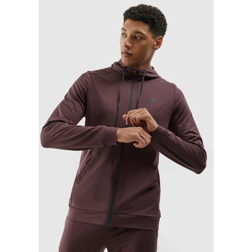 4f men's sports zipped hoodie - brown Slike