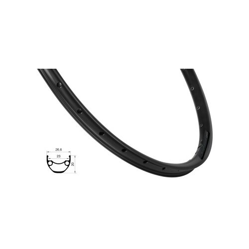 Force felga xc disc 584x23, 32h, crna ( 702386 ) Slike