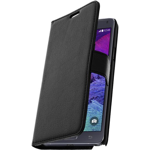 AVIZAR Preklopna torbica denarnica, tanek ovitek za Samsung Galaxy Note 4, silikonsko ohi&scaron;je &ndash; črna, (20526679) Cene