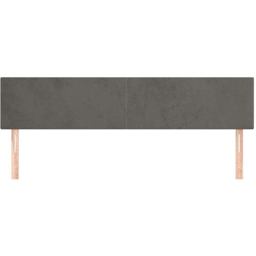  Uzglavlja 2 kom tamnosiva 100x5x78/88 cm bar&amp;scaron;unasta Slike