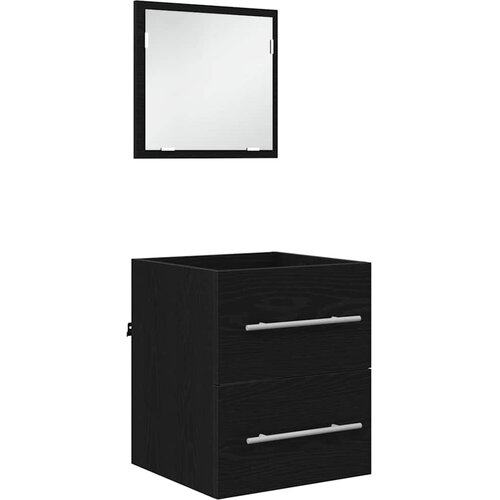  Set namje&amp;scaron;taja za kupaonicu s ladicama Crna 41 x 38,5 x 48 cm Slike