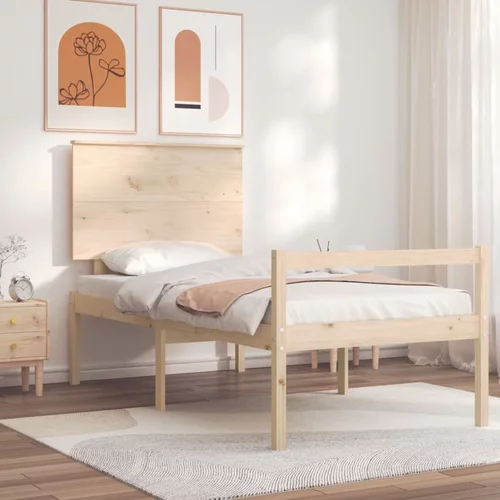  Krevet za starije s uzglavljem 100x200 cm od masivnog drva