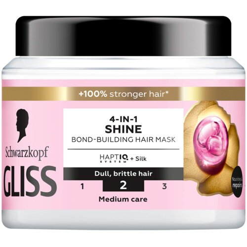 Schwarzkopf Gliss Shine 4-in-1 Hair Mask maska za lase krhki lasje 400 ml za ženske Cene
