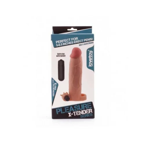 Lovetoy Vibracijski podaljšek za penis Pleasure X-Tender 21,5cm
