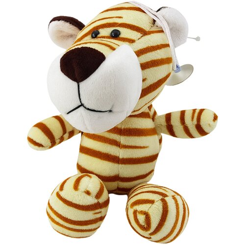 Pli&amp;scaron;ana igračka tigar sa vakumskom ča&amp;scaron;icom 23 x 12 cm - žuto/smeđi Slike