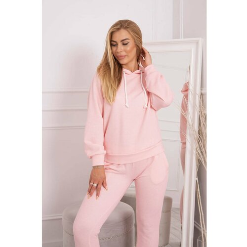 Kesi Sweatshirt set with a hood powdered pink Slike
