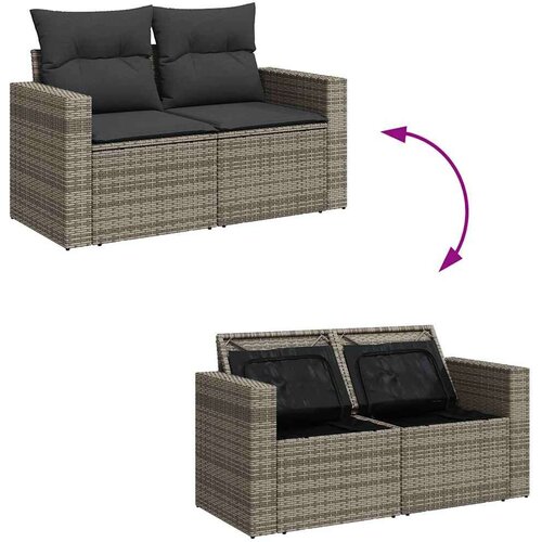 vidaXL 7-dijelni set vrtnih sofa sivi od poliratana Cijene
