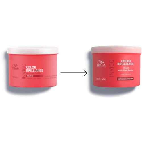 Wella Professionals Invigo Color Brilliance maska za obojenu grubu kosu 500 ml Slike
